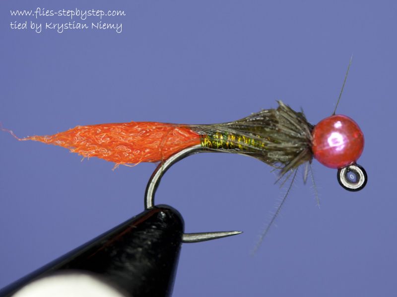 Hot jig nymph fly pattern with tungsten bead How to tie fly, Fly